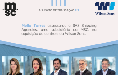 Mello Torres assessorou a SAS Shipping Agencies, uma subsidiária da MSC, na aquisição do controle da Wilson Sons.