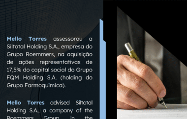 Divulgação de Operação – Grupo Farmoquímica